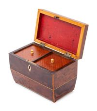 A George III Mahogany Tea Caddy