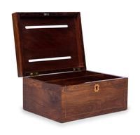 A Regency Brass Mounted Rosewood Letter Box
