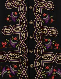 Embroidered Wool Dressing Gown, 1860s