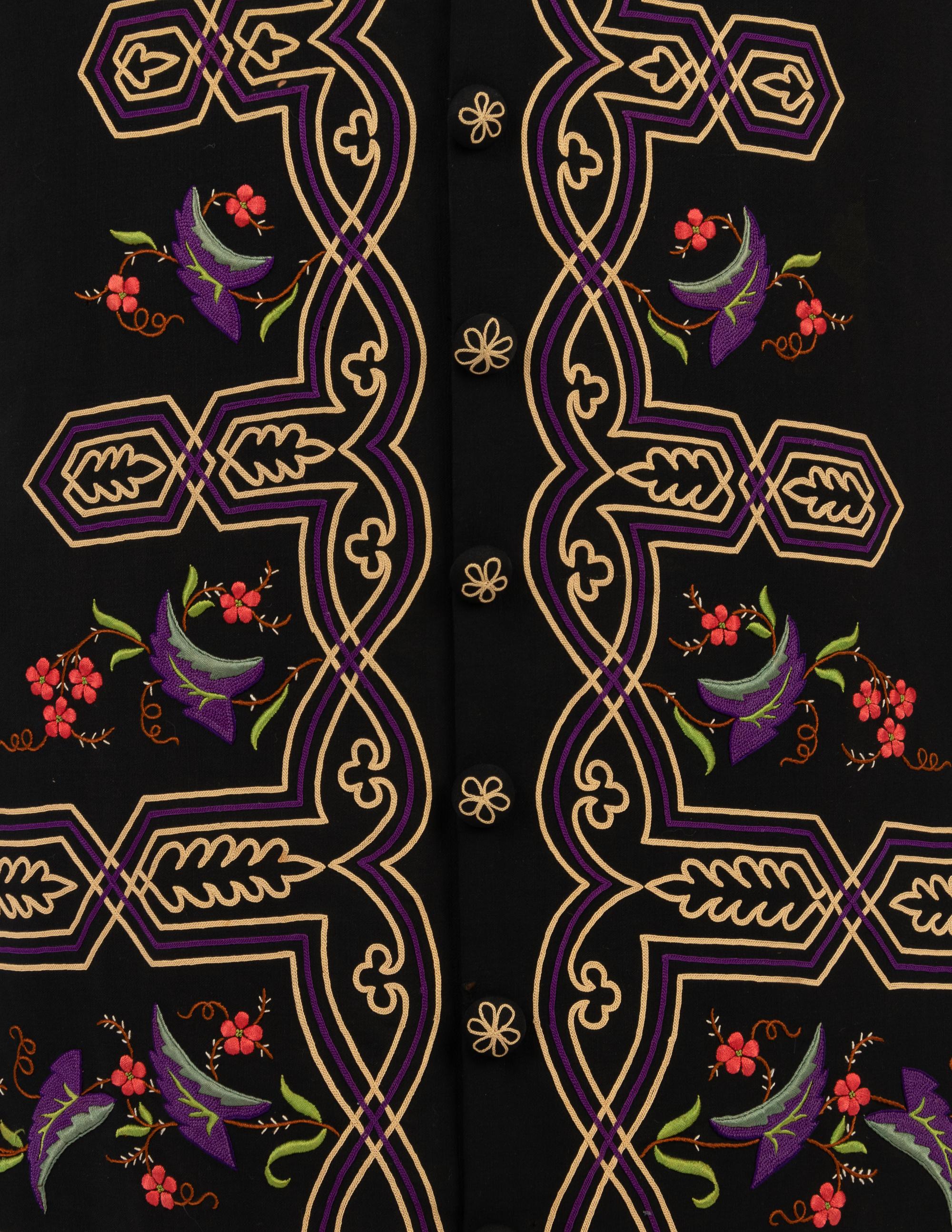 Embroidered Wool Dressing Gown, 1860s