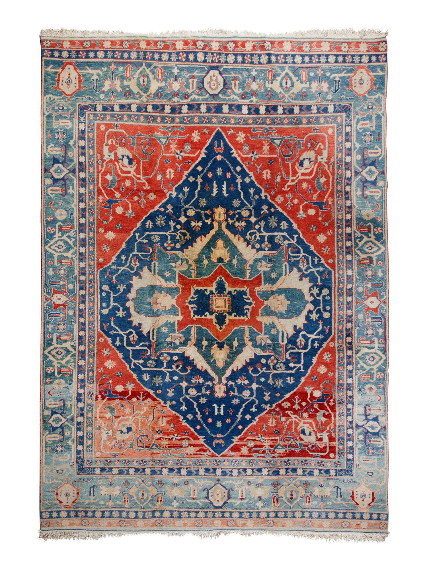 A Serapi Design Wool Rug