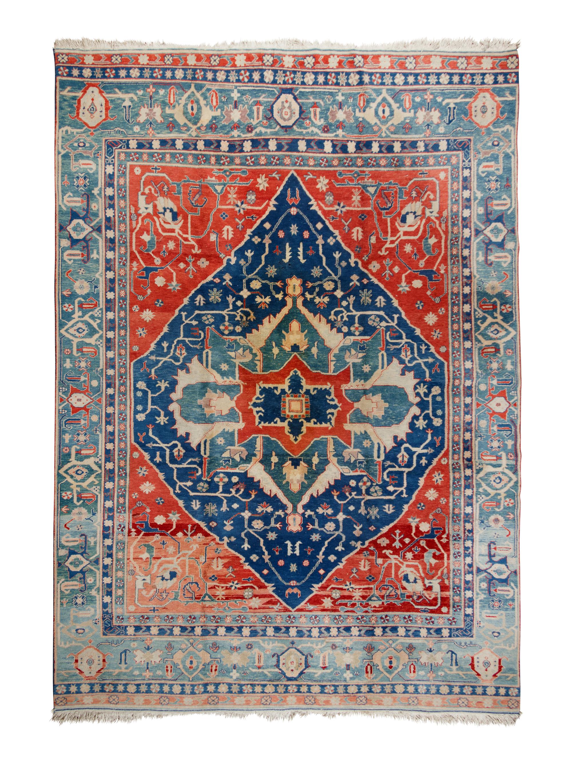 A Serapi Design Wool Rug