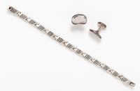 A Pair of Sterling Silver Cufflinks, Elsa Peretti for Tiffany & Co., 38.60 dwts.