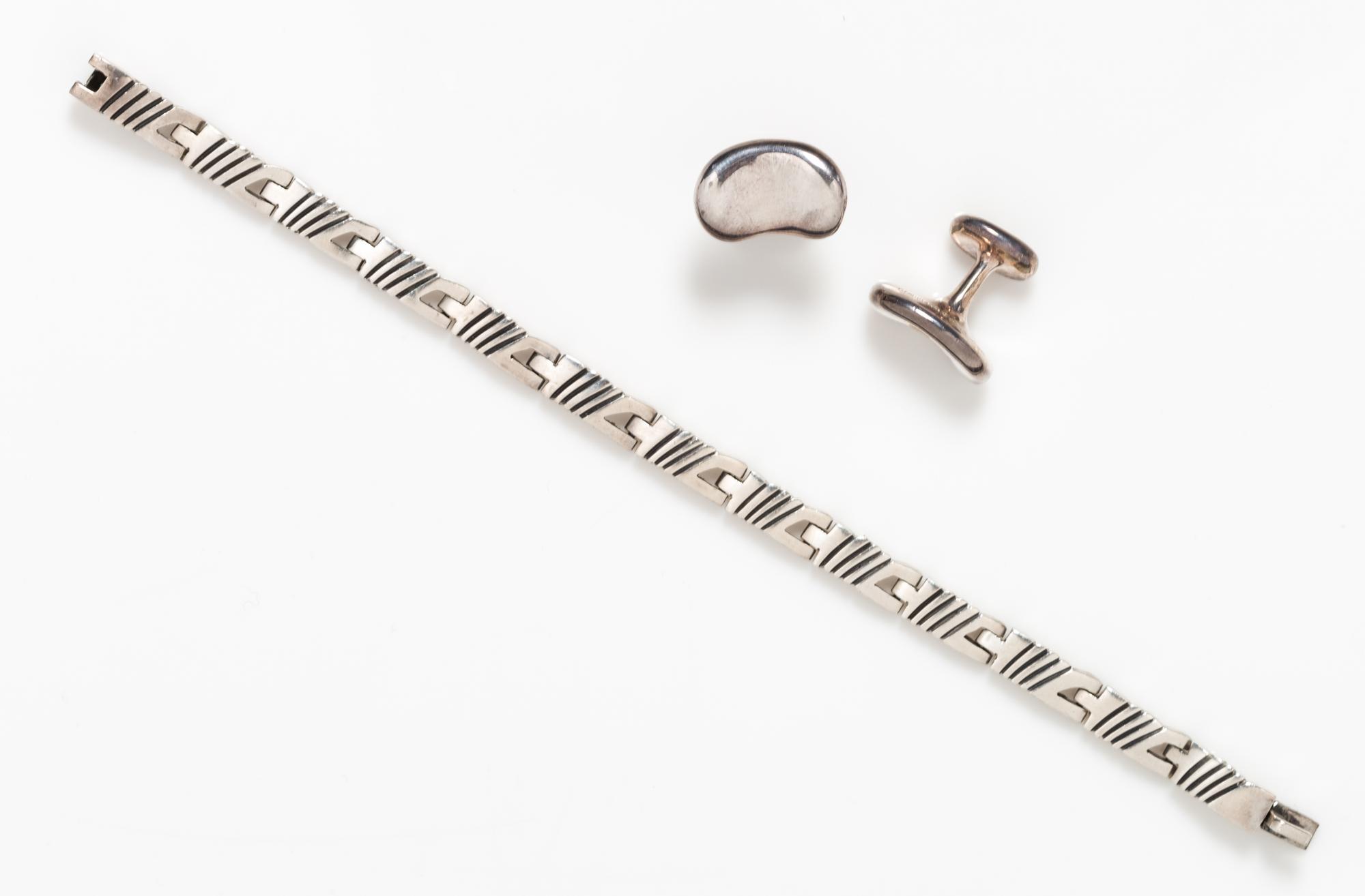 A Pair of Sterling Silver Cufflinks, Elsa Peretti for Tiffany & Co., 38.60 dwts.