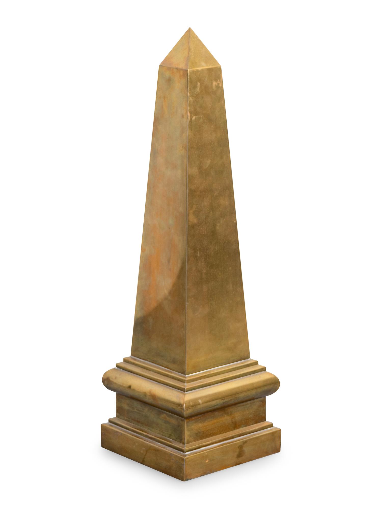 A Neoclassical Style Brass Obelisk — 20TH CENTURY