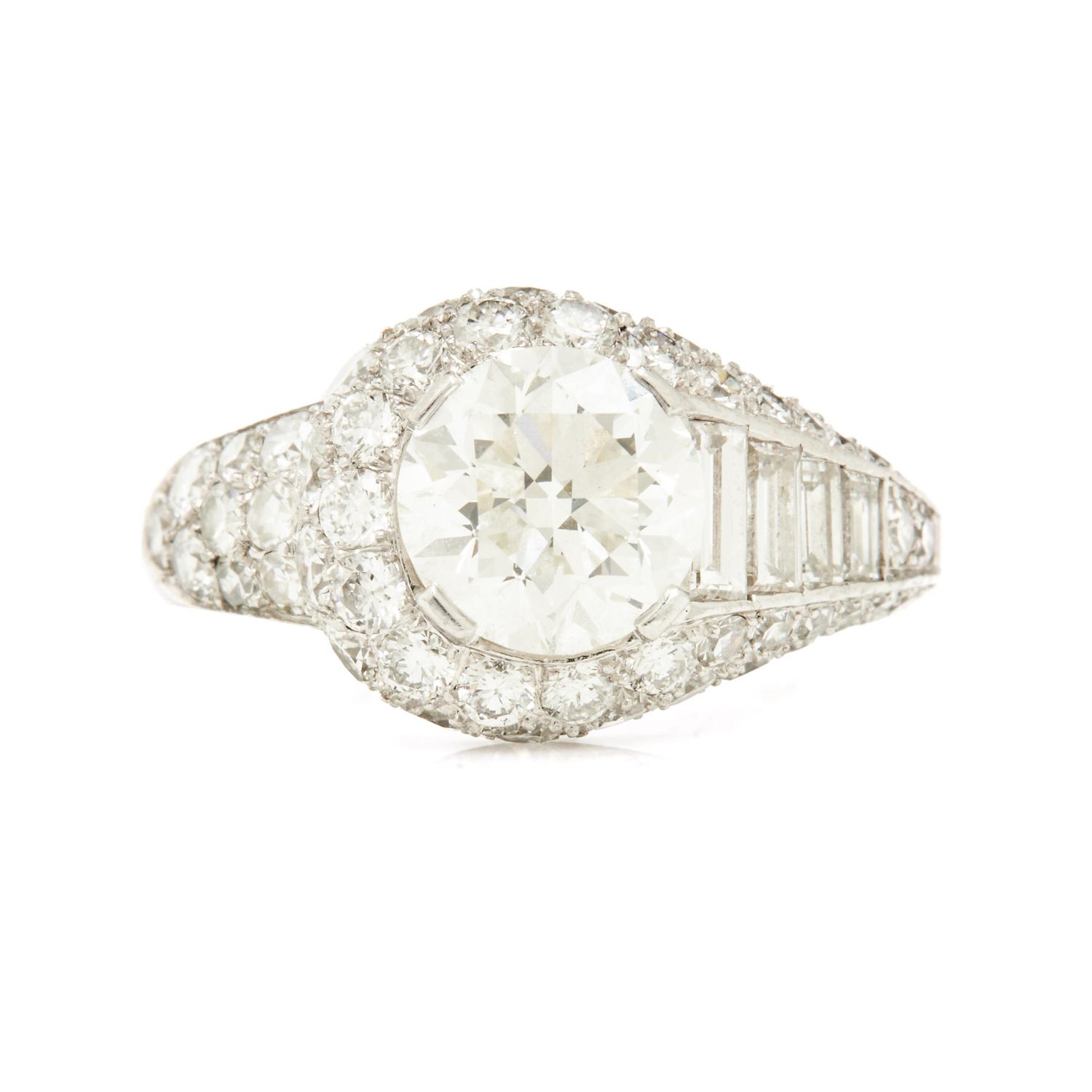 BAILEY, BANKS, AND BIDDLE, PLATINUM AND DIAMOND RING
