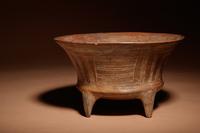 A Pre-Columbian Terracotta Footed Bowl with Incised Decoration