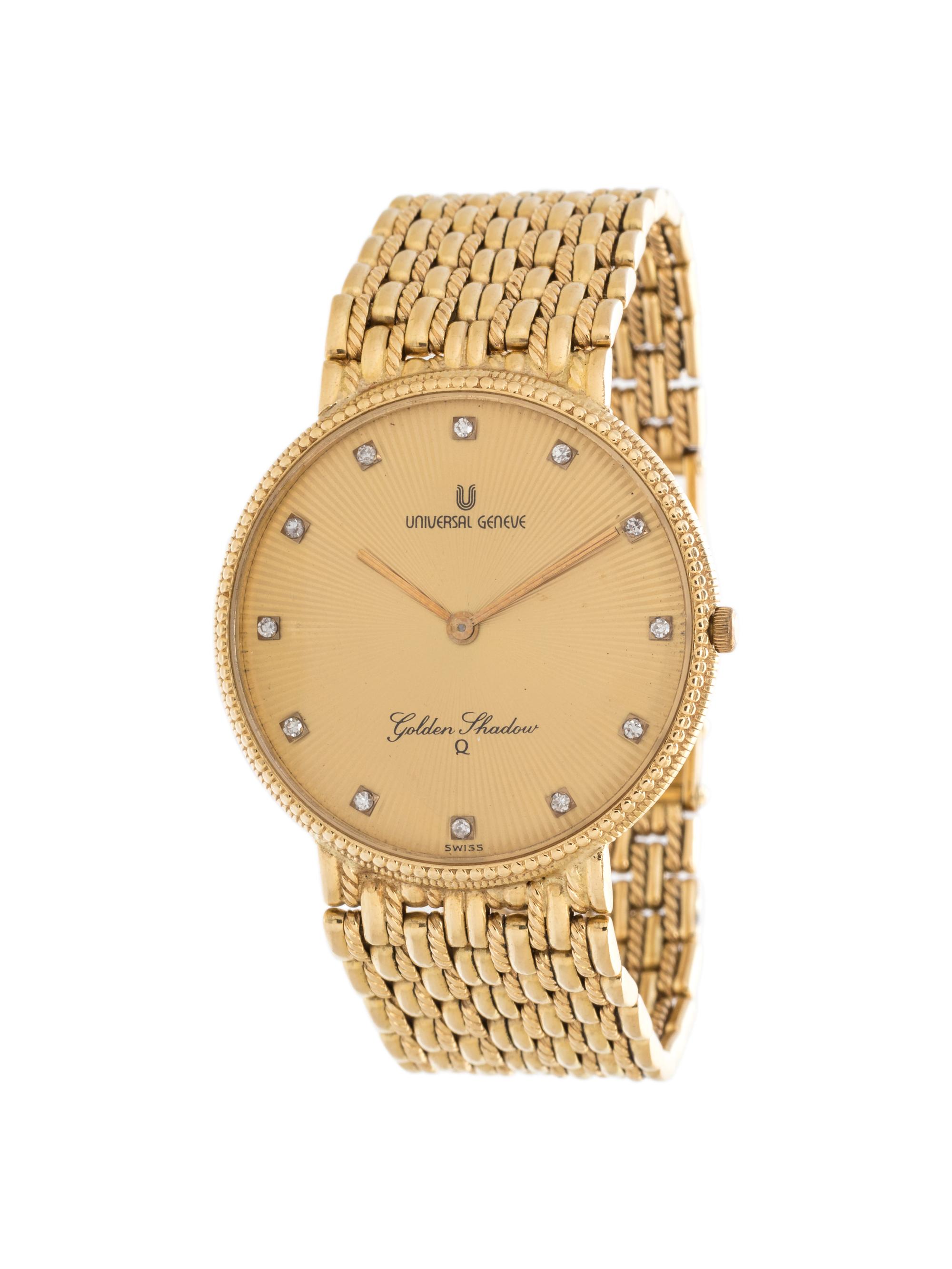 UNIVERSAL GENEVE, 18K YELLOW GOLD AND DIAMOND WRISTWATCH