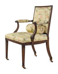 A Regency Carved Mahogany Armchair
