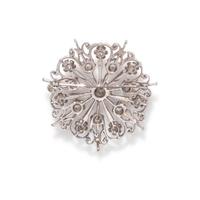WHITE GOLD AND DIAMOND BROOCH