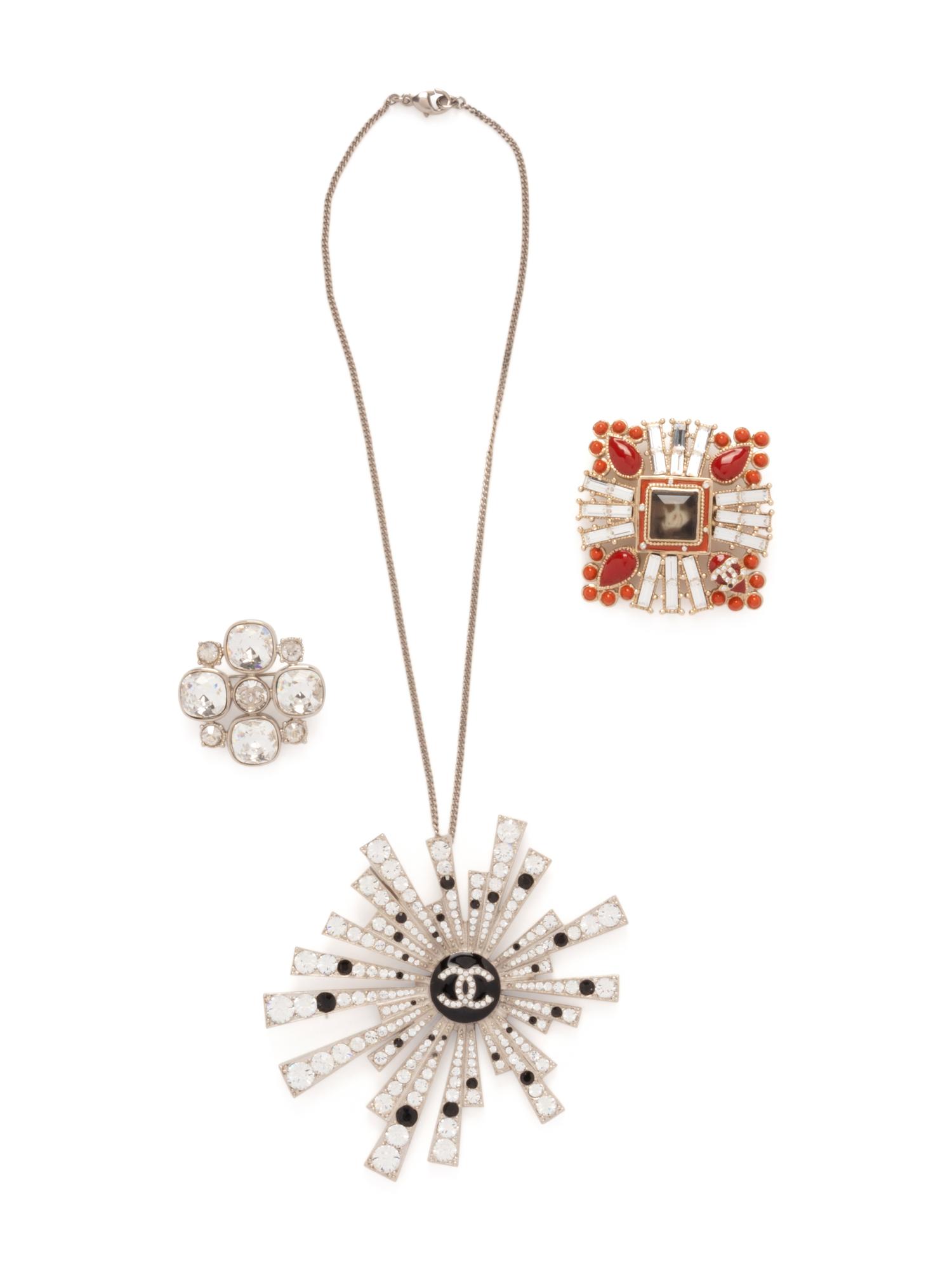 Three Chanel Pieces; Two Brooches and One Necklace, 2005-08