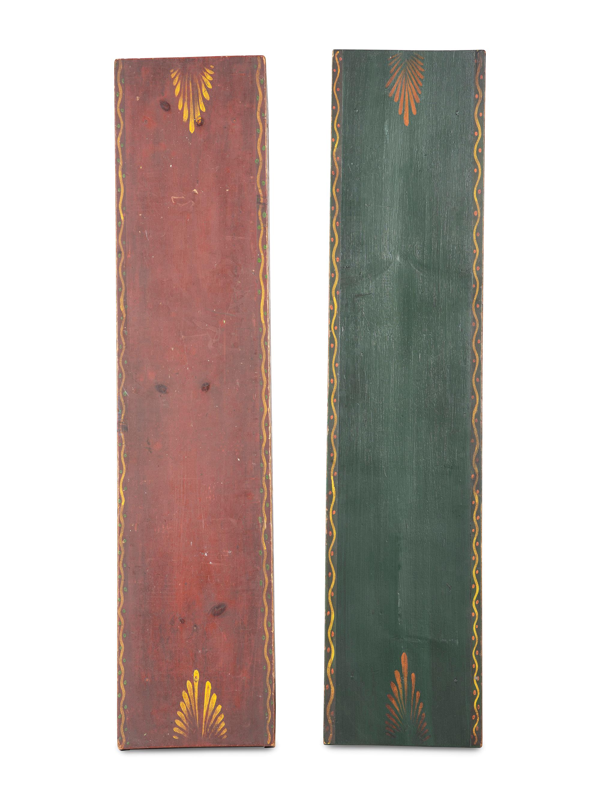 A Peter Hunt Paint-Decorated Dining Table and Benches