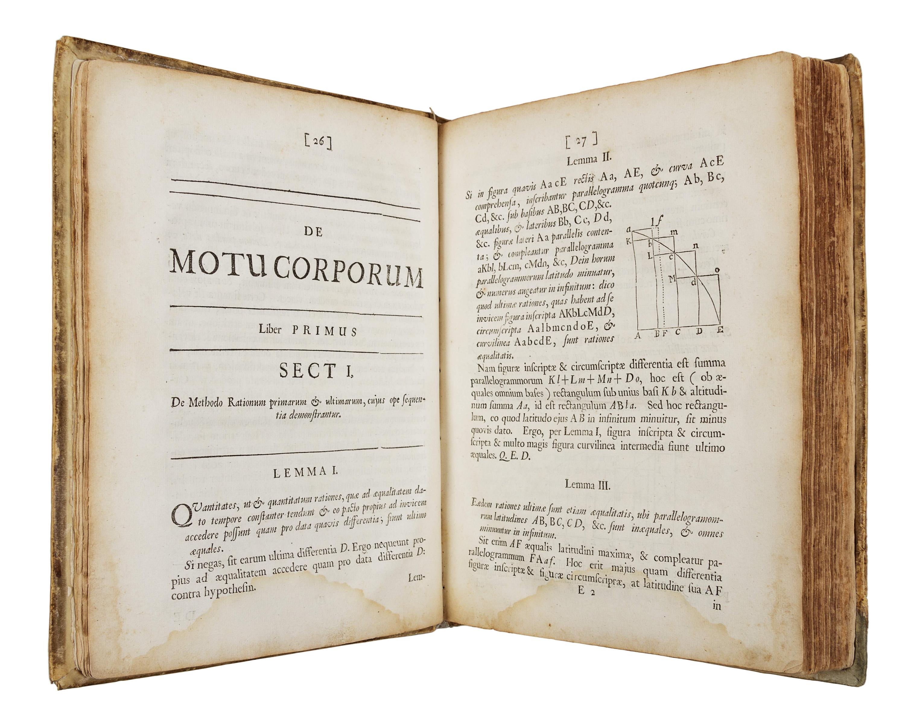 NEWTON, Isaac, Sir (1642-1727). Philosophiae naturalis principia mathematica . [Edited by Edmond Halley (1656-1743)]. London: Joseph Streater for the Royal Society [at the expense of Edmond Halley], to be sold by Samuel Smith and other booksellers, 1687.