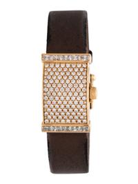 VAN CLEEF & ARPELS, 18K YELLOW GOLD AND DIAMOND 'SECRET PAVÉE' WRISTWATCH