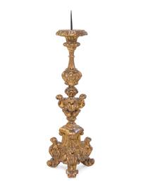 An Italian Giltwood Pricket
