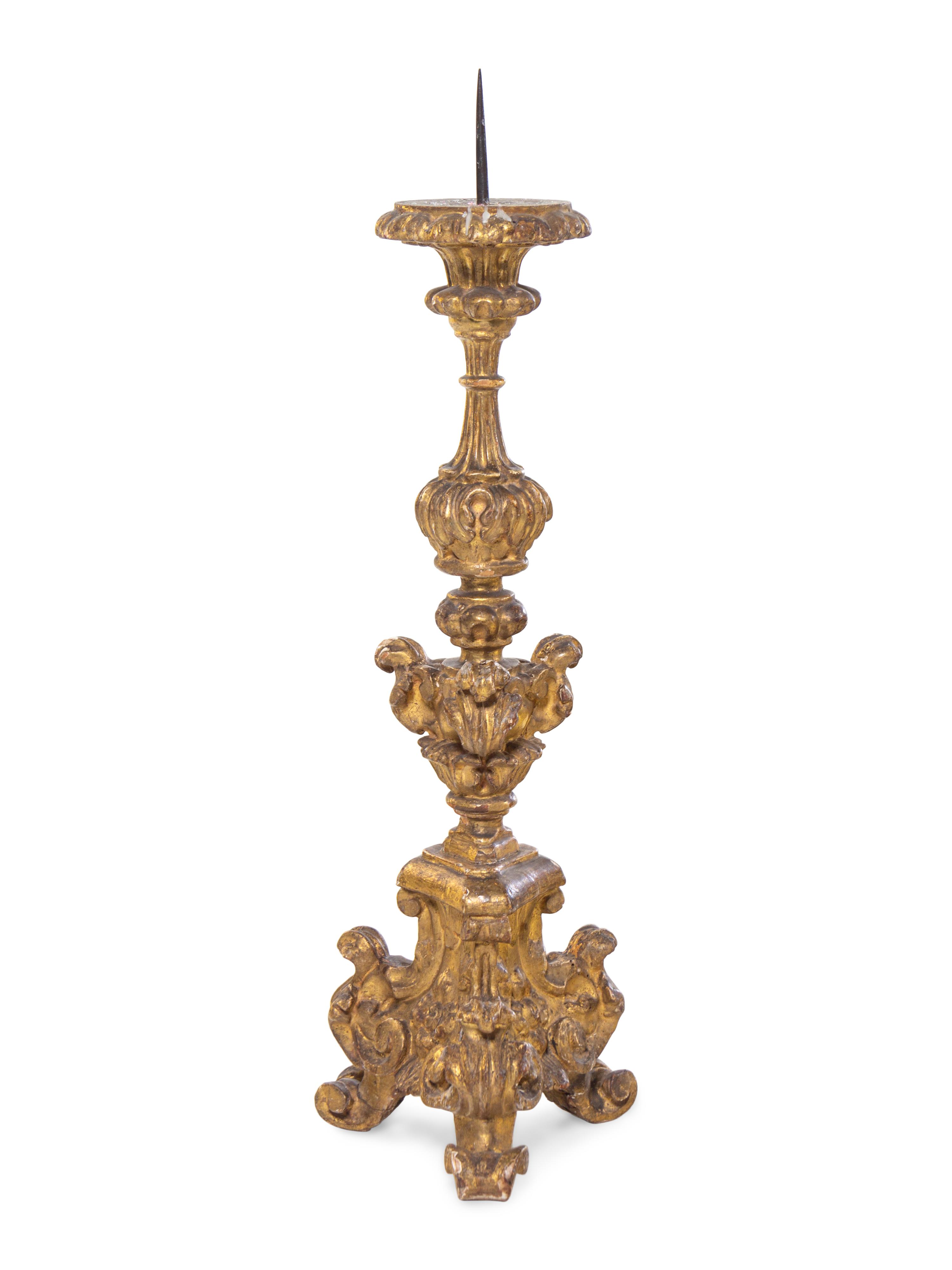An Italian Giltwood Pricket