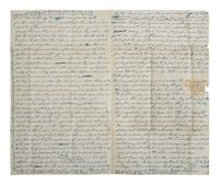 [SLAVERY & ABOLITION]. NORTH, Thomas. Autograph letter signed ("Thos. North"). Bethel, KY, 8 February 1844. Extensive discussion of Ohio abolitionists and enslavement in Kentucky.