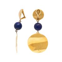 Yellow Gold and Lapis Lazuli Earrings