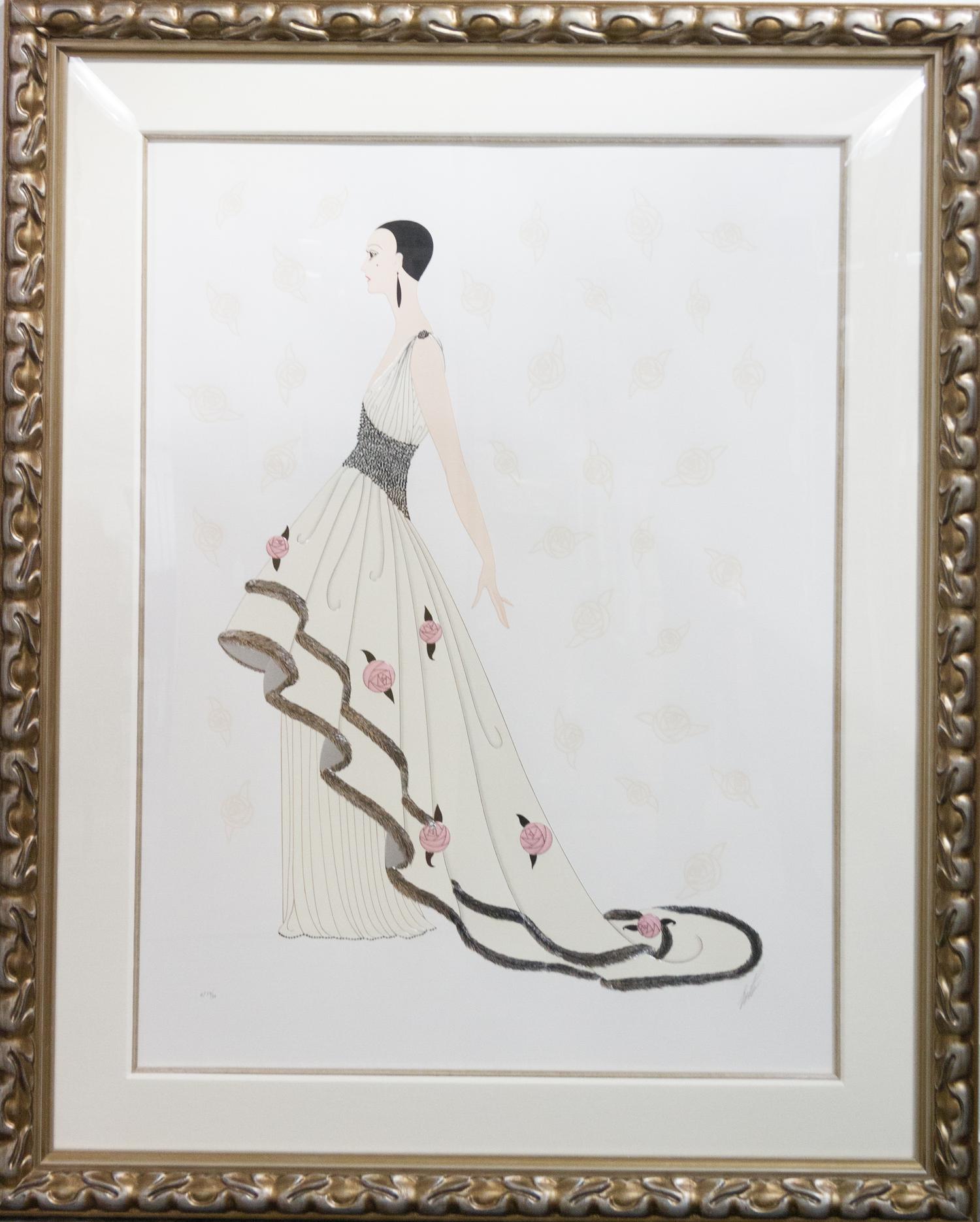 Erte (Romain de Tirtoff), (French, 1892-1990), Rose Gown, 1989