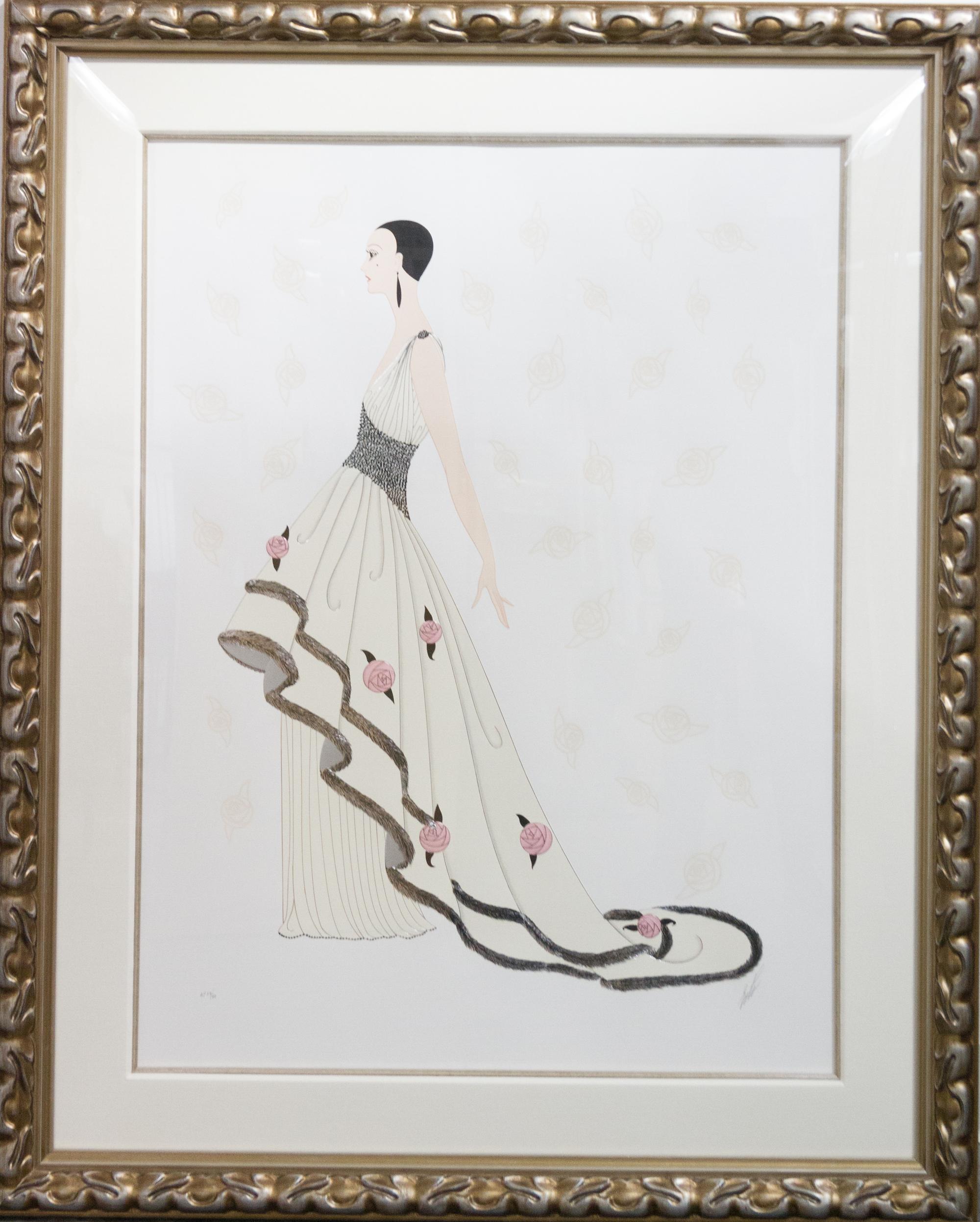 Erte (Romain de Tirtoff), (French, 1892-1990), Rose Gown, 1989