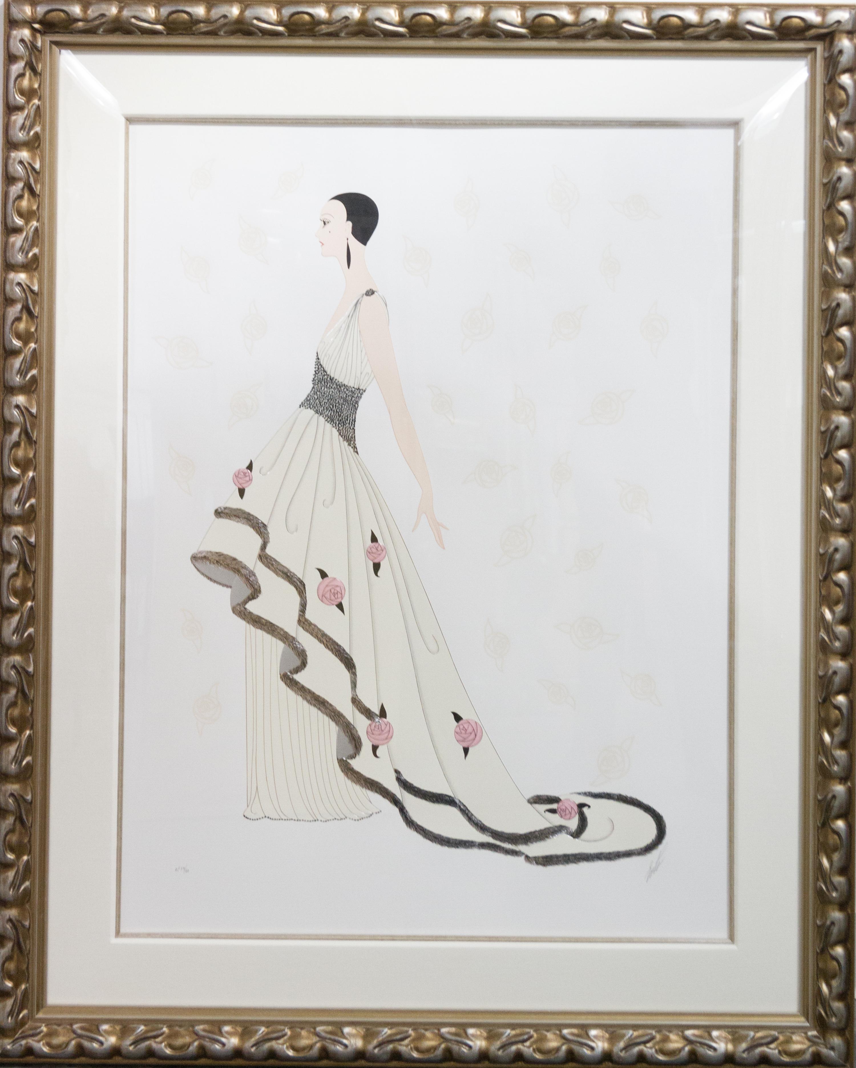 Erte (Romain de Tirtoff), (French, 1892-1990), Rose Gown, 1989