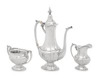An American Silver Three-Piece Coffee Service