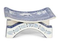 A Pair of Copeland Spode's Tower Transferware Pottery Stools