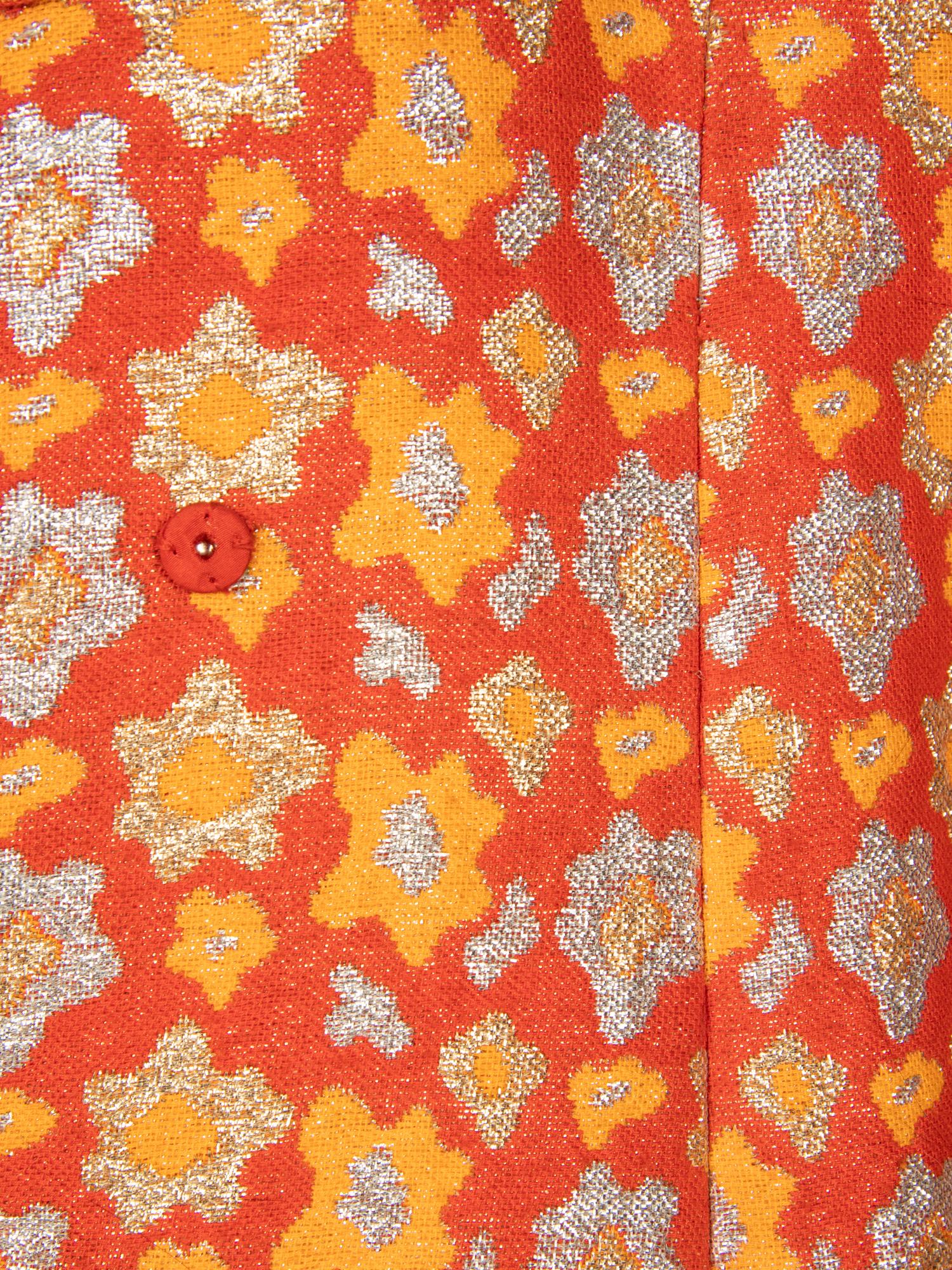 Norman Norell, Brocade Coat with Fox Fur Trim