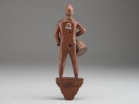 [CIVIL WAR]. Folk art carved Civil War drummer.