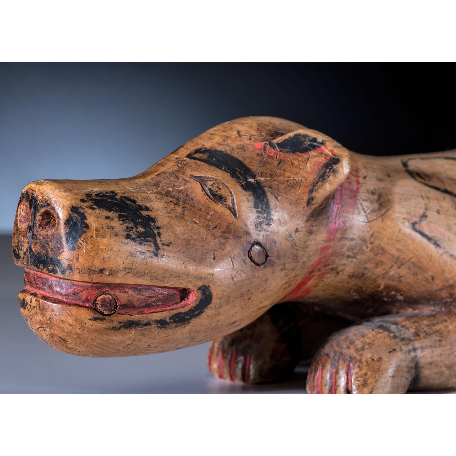 Haida Painted Wood Bear