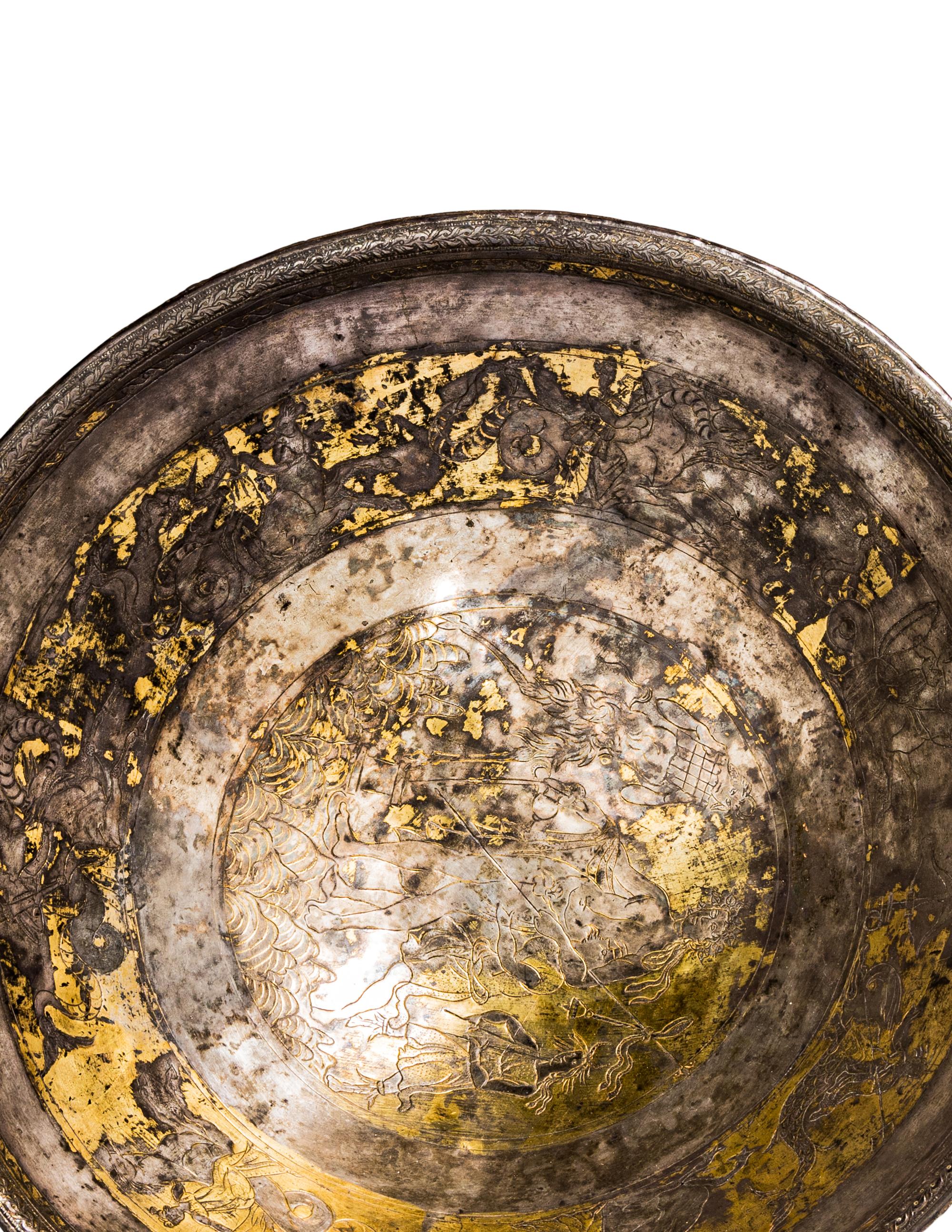 A Hellenistic Gilt-Silver Cup with Dionysos and Marine Thiasos