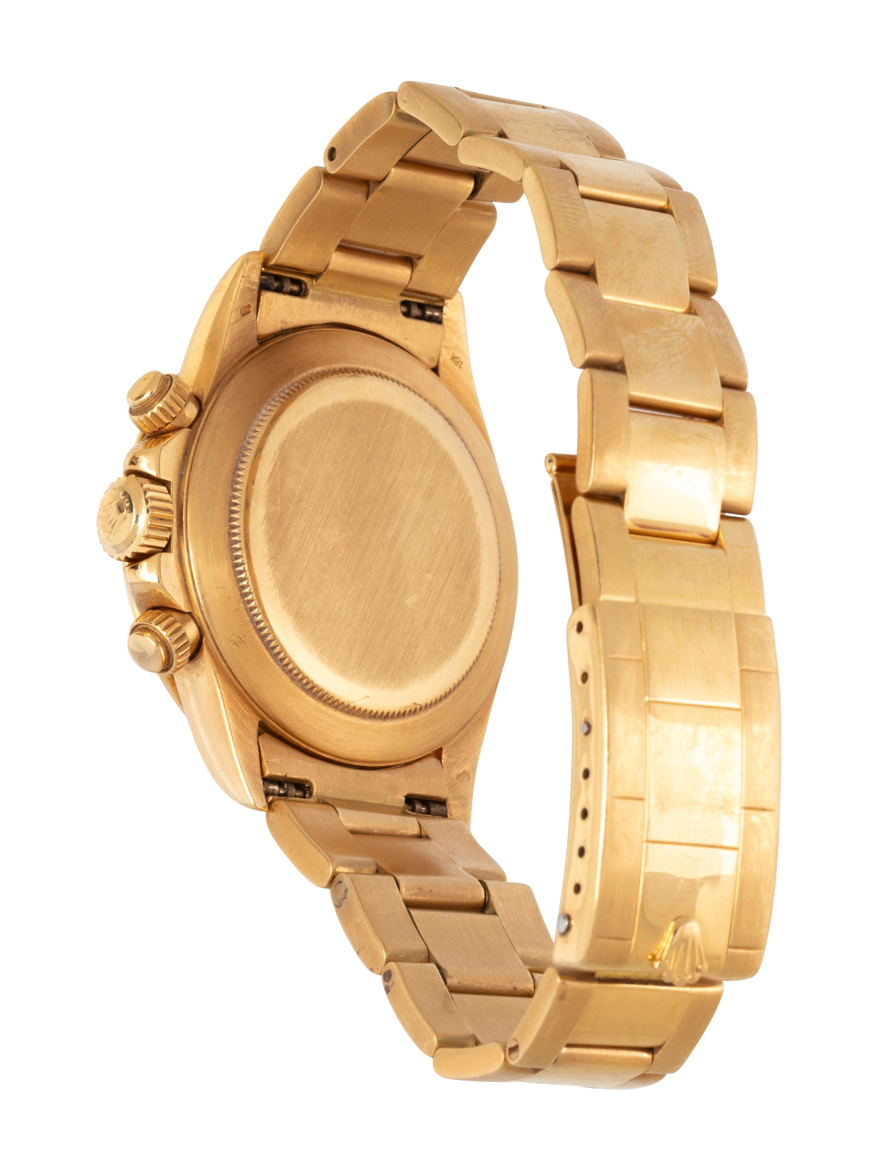 ROLEX, REF. 16528 18K YELLOW GOLD ZENITH 'DAYTONA' 'INVERTED 6' WATCH