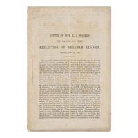 [PRO & ANTI-LINCOLN CAMPAIGN]. A group of 10 pamphlets, comprising: