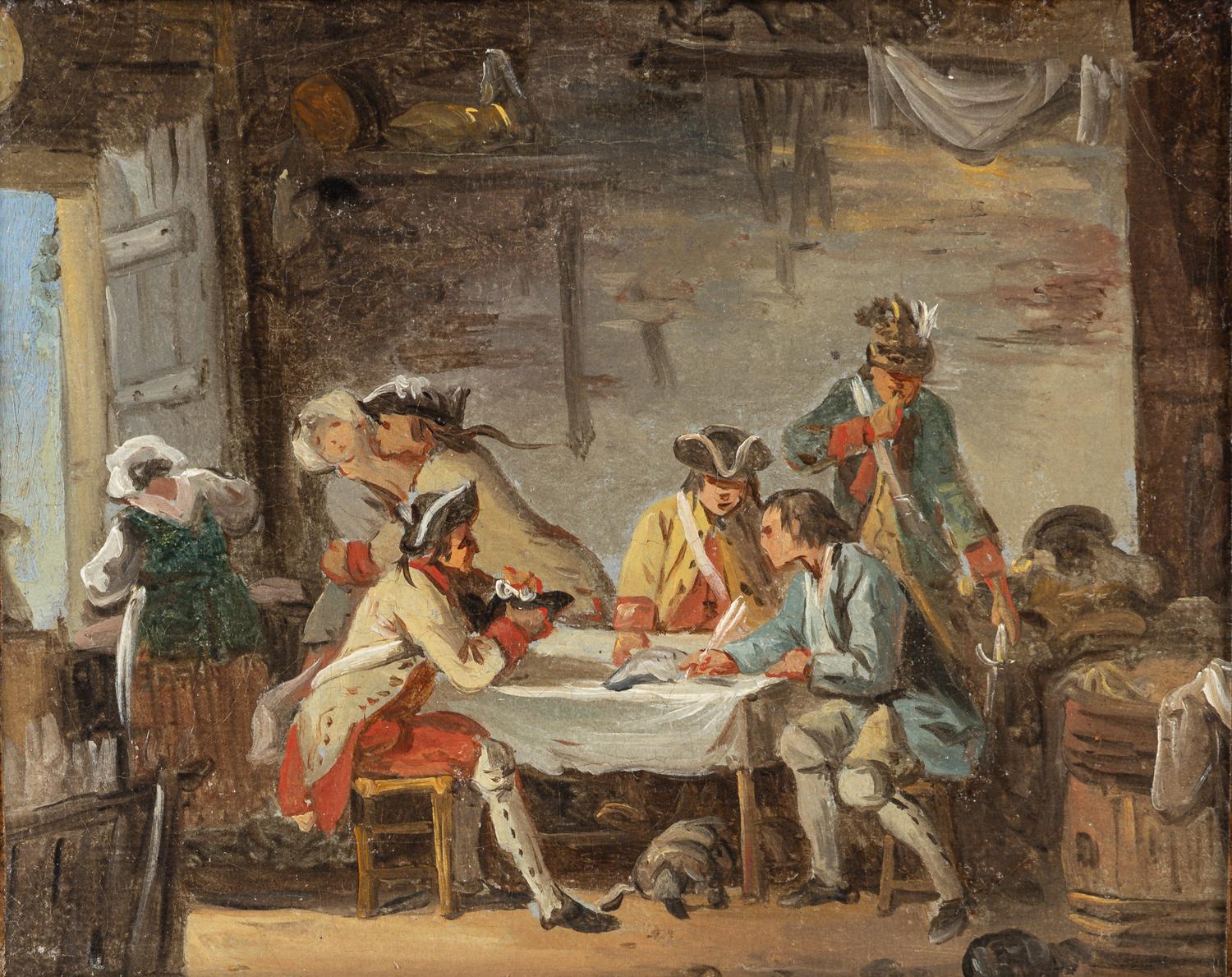 A Group of Three Continental Paintings