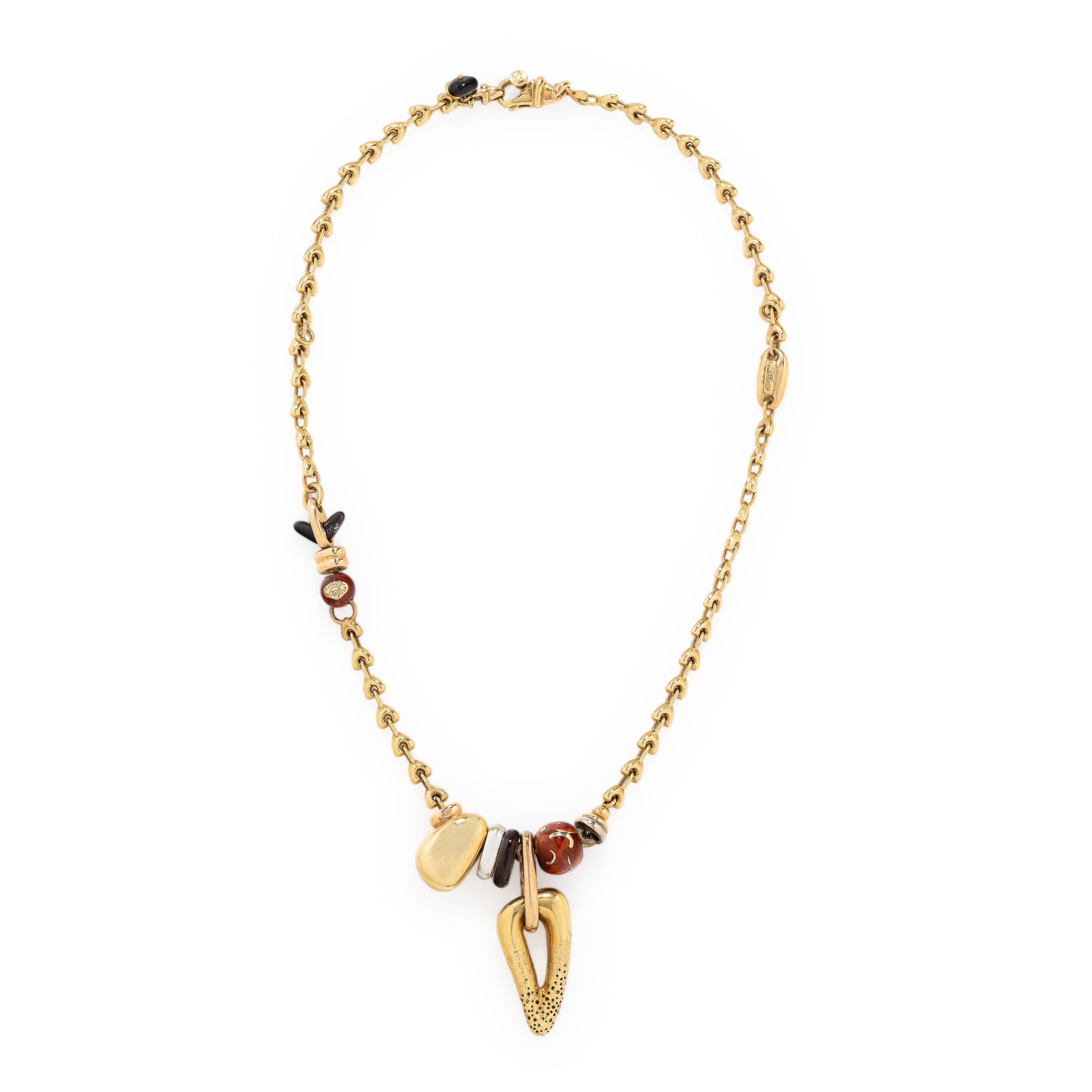 La Nouvelle Bague, Yellow Gold and Multigem Necklace
