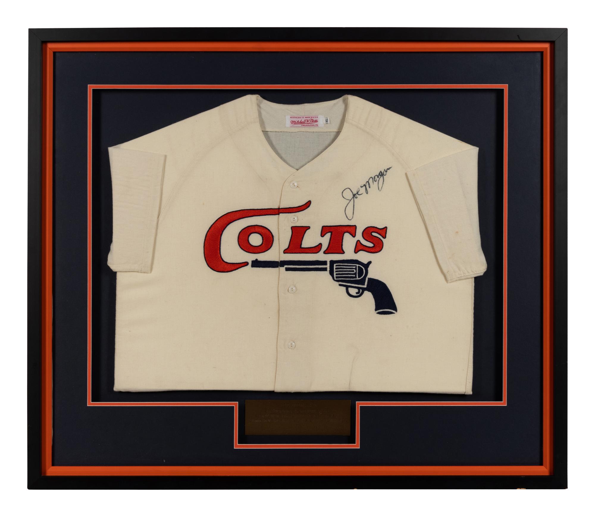 A Joe Morgan Signed Autograph Houston Colt .45s Jersey Presentation Formerly Displayed at Ditka’s Restaurant