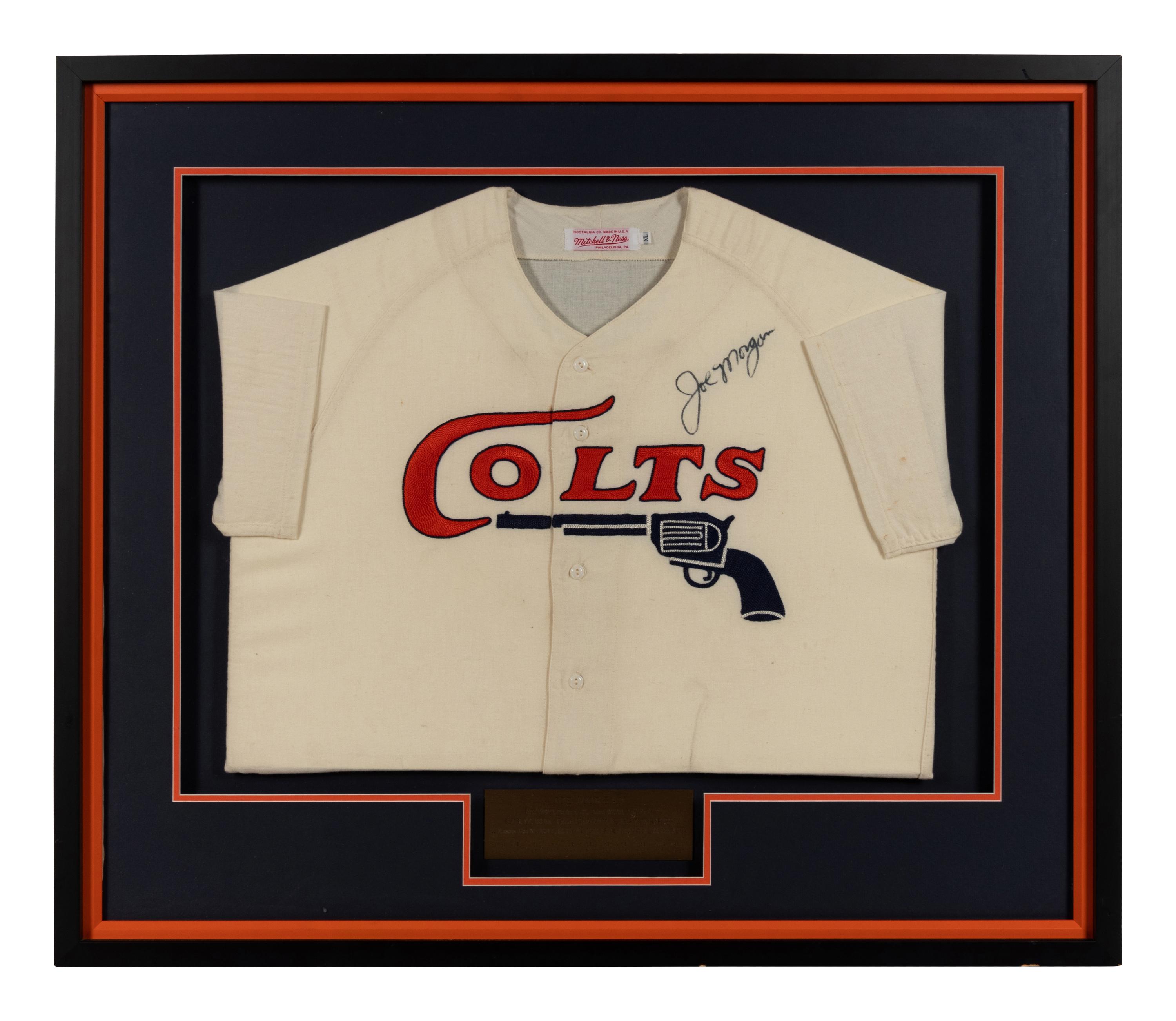 A Joe Morgan Signed Autograph Houston Colt .45s Jersey Presentation Formerly Displayed at Ditka’s Restaurant