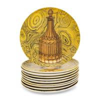 A Set of Ten Piero Fornasetti Stoviglie Plates