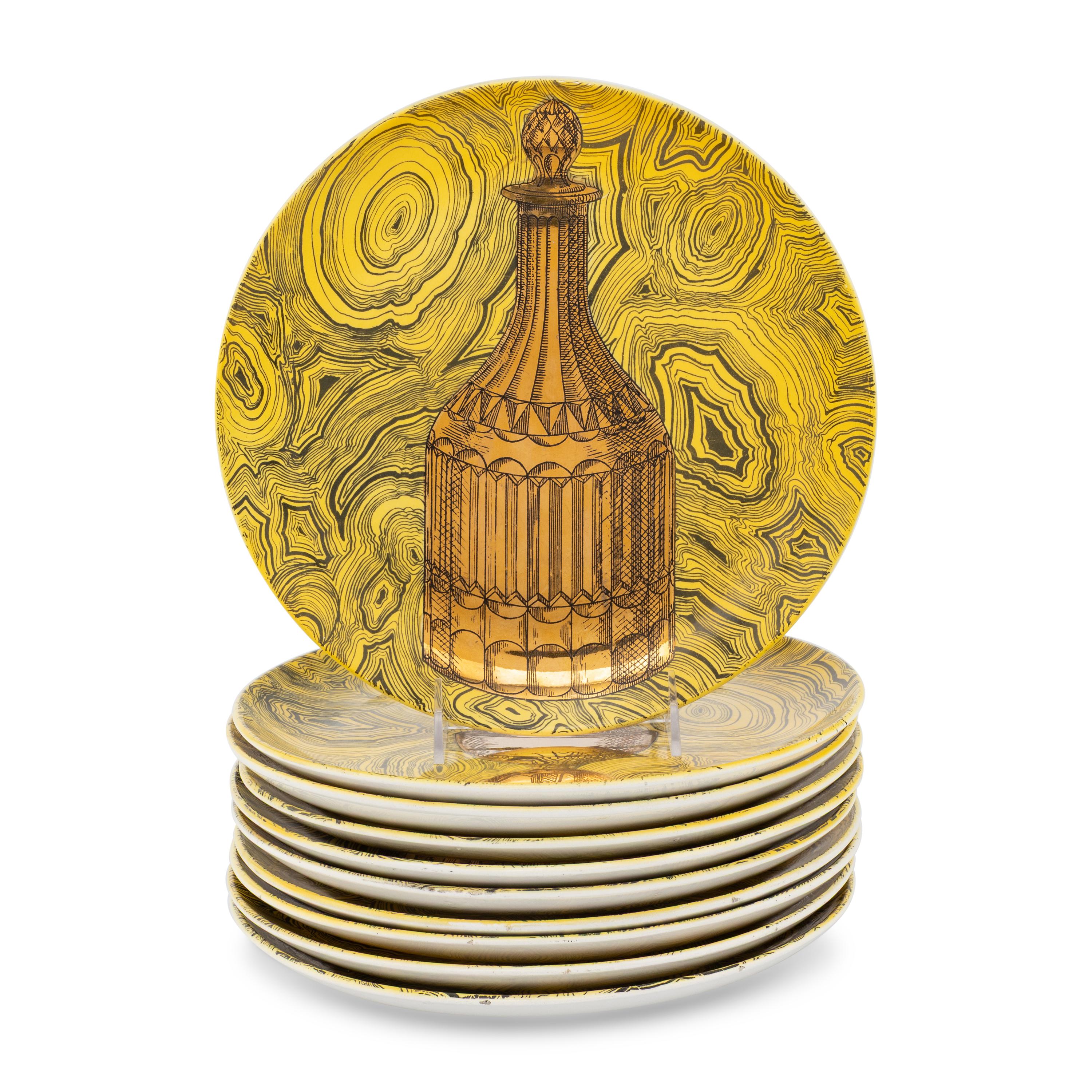 A Set of Ten Piero Fornasetti Stoviglie Plates