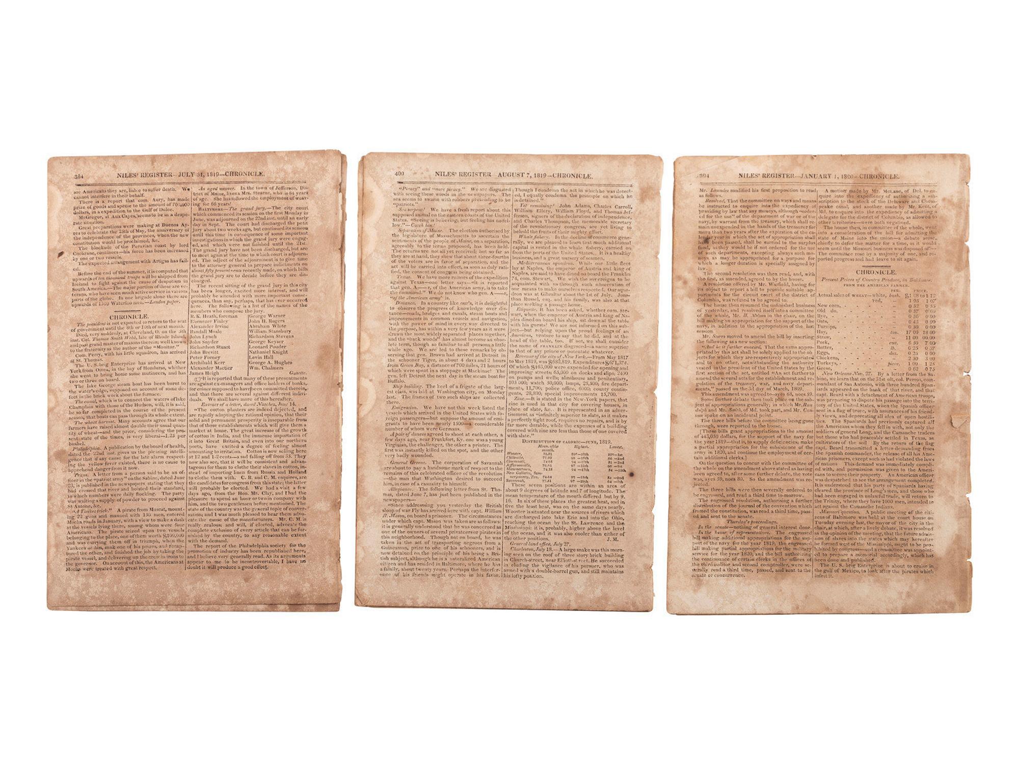 [MILITARIA] 19th c. docs and imprints incl. Civil War content from Estate of Carroll J. Delery III.