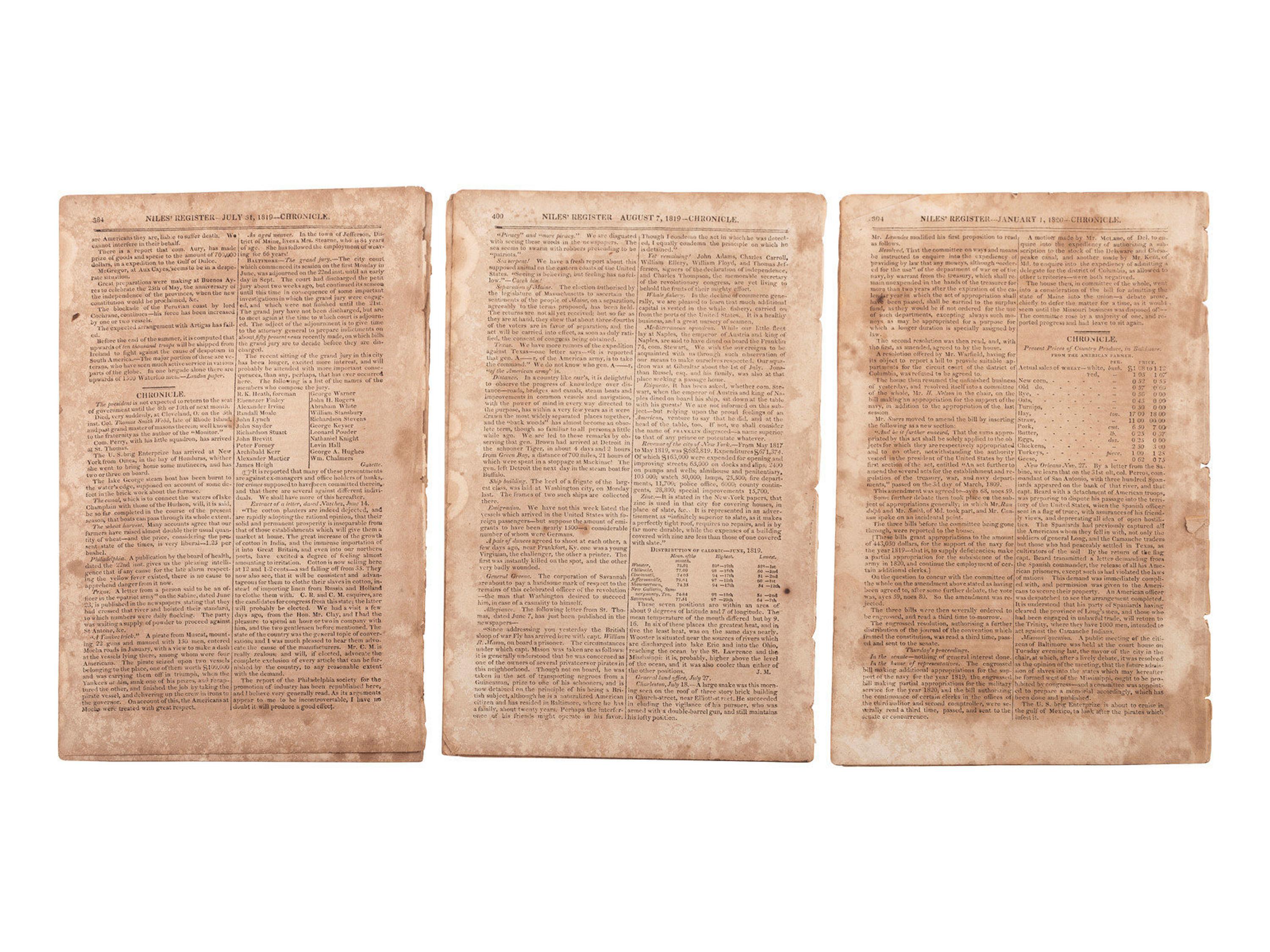 [MILITARIA] 19th c. docs and imprints incl. Civil War content from Estate of Carroll J. Delery III.