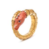YELLOW GOLD, CORAL AND DIAMOND BRACELET