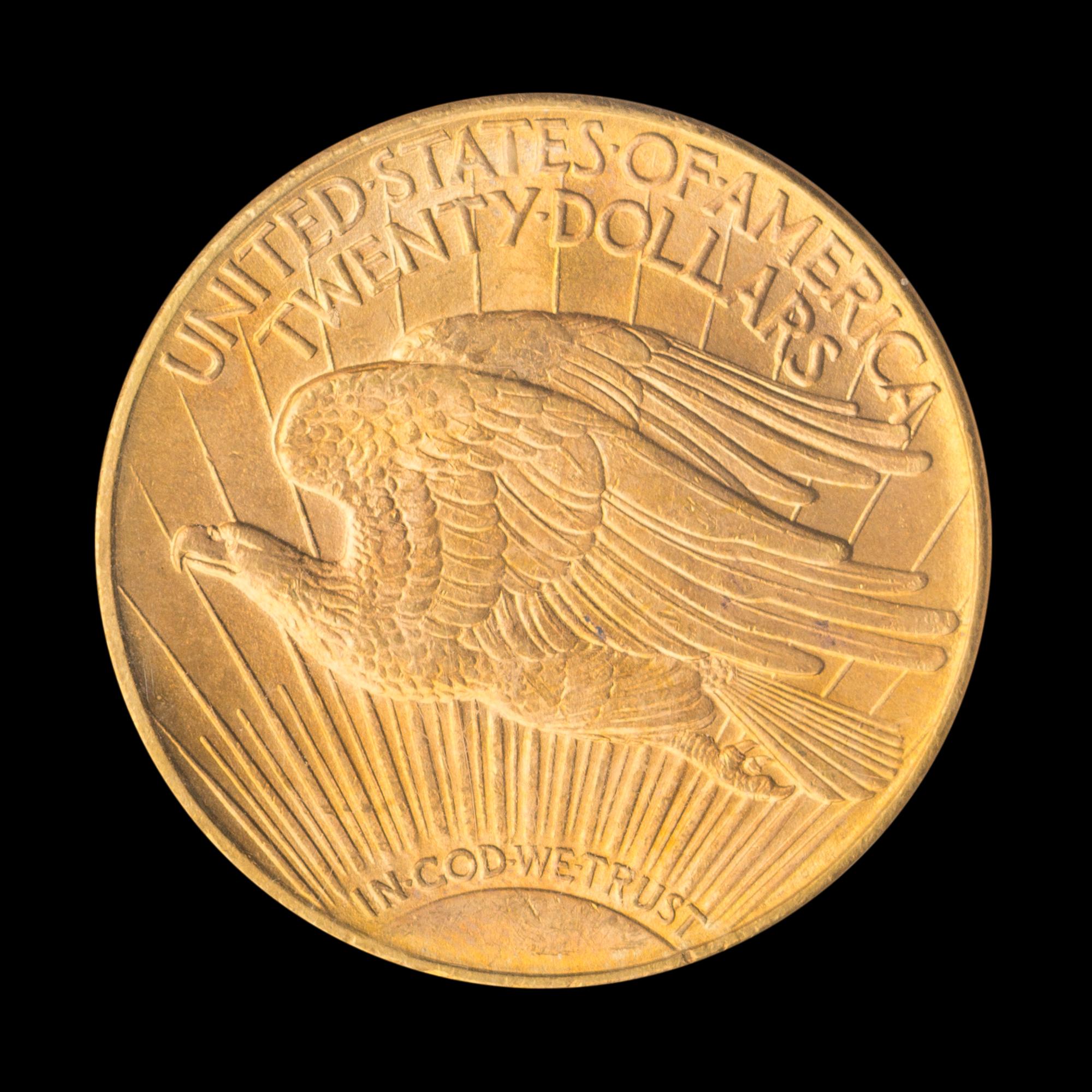 A United States 1910-D St. Gaudens $20 Gold Coin