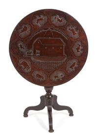 A British Colonial Carved Mahogany Tripod Table — 19TH CENTURY