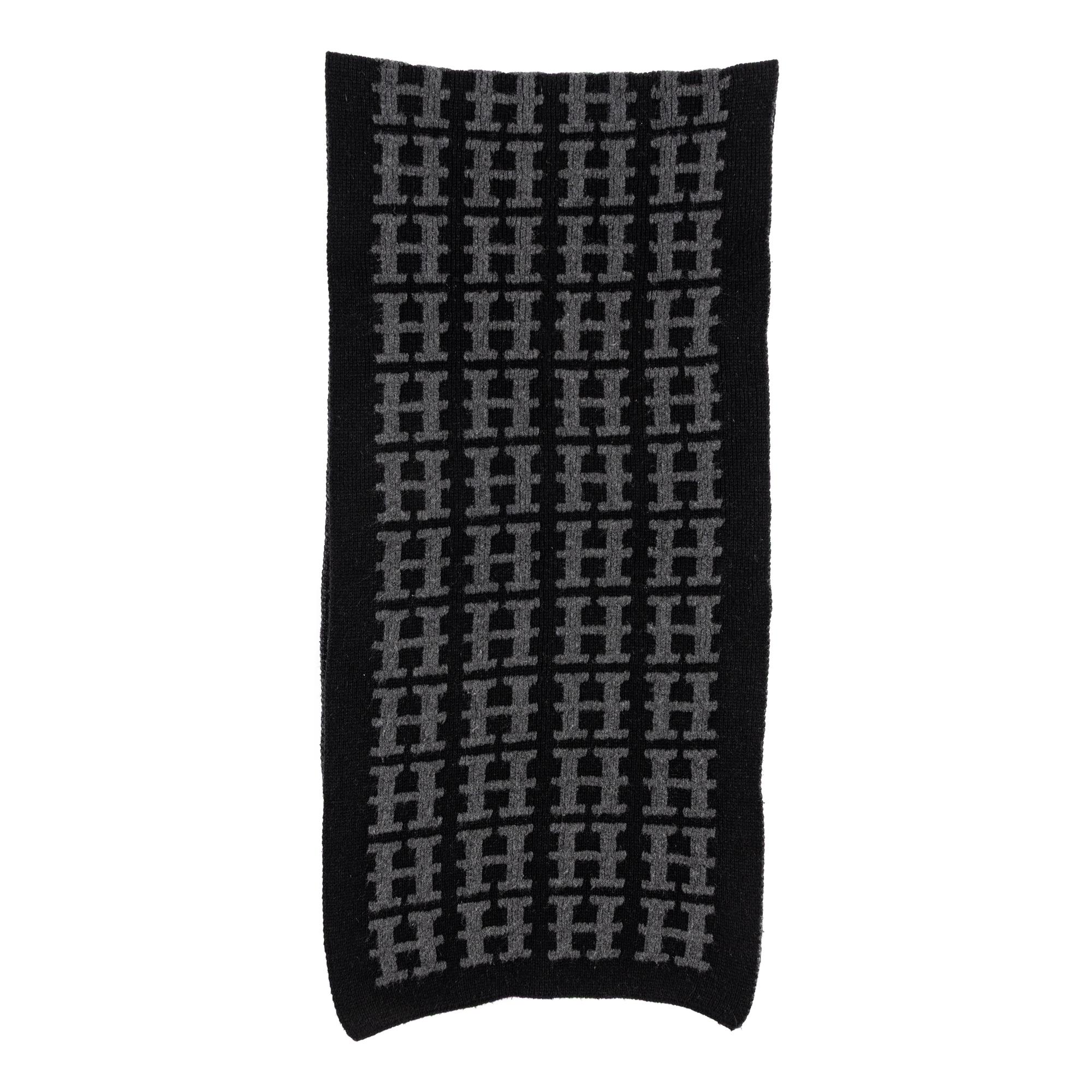 Hermès, "H" Cashmere Knit Scarf