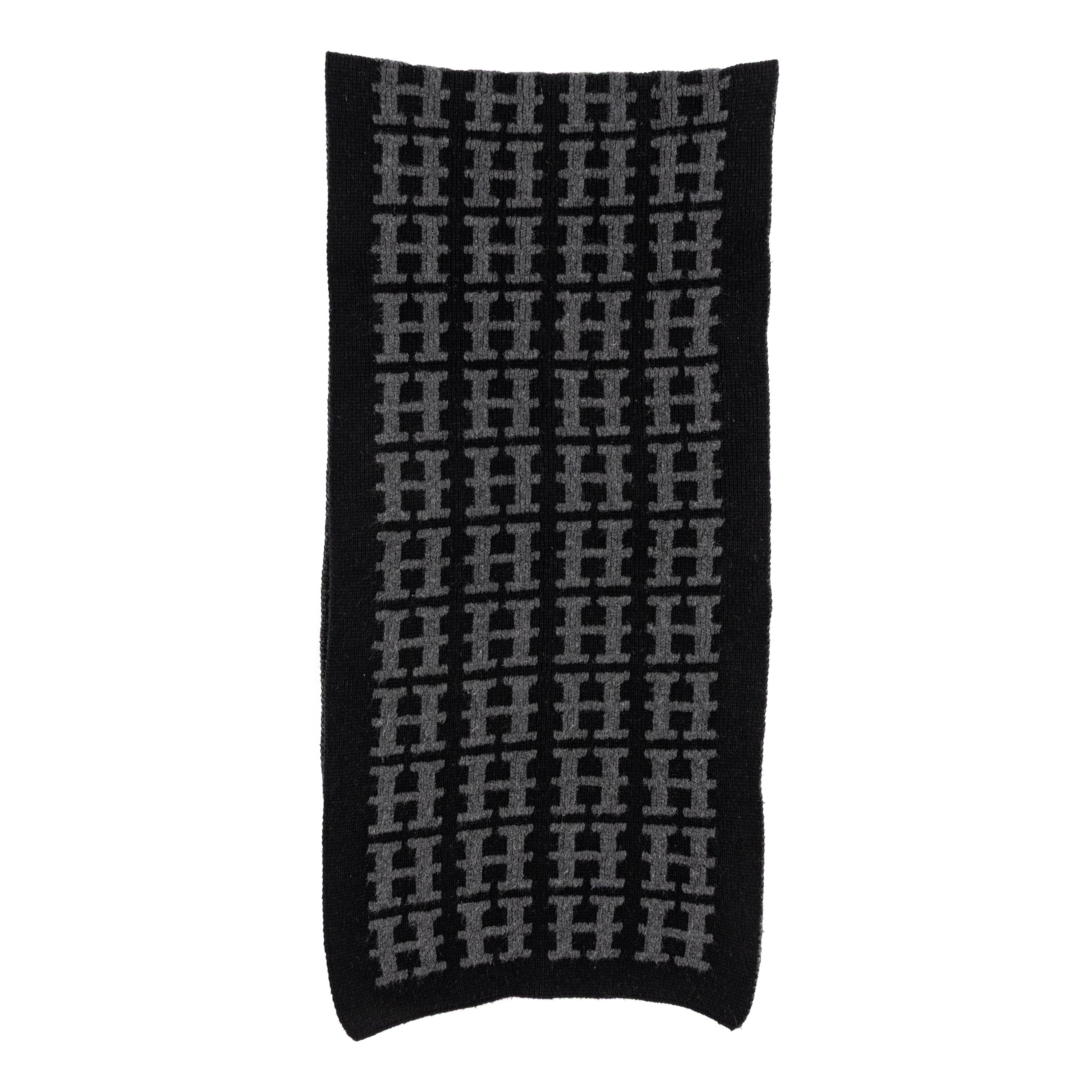 Hermès, "H" Cashmere Knit Scarf