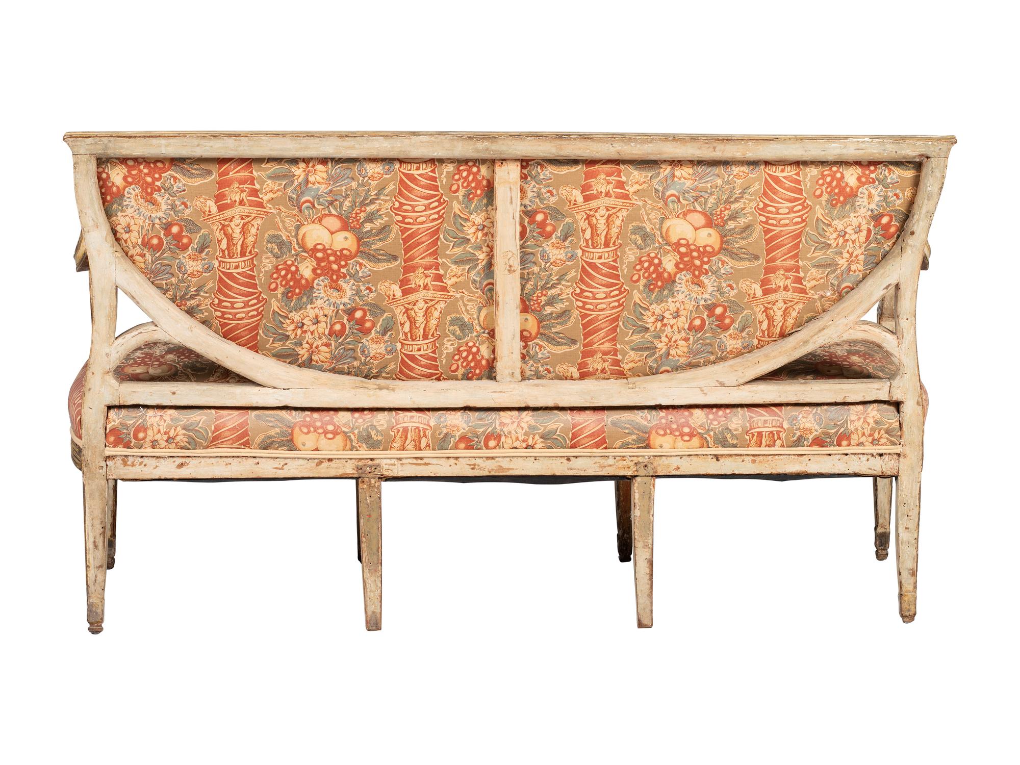 An Italian Cream-Painted Settee