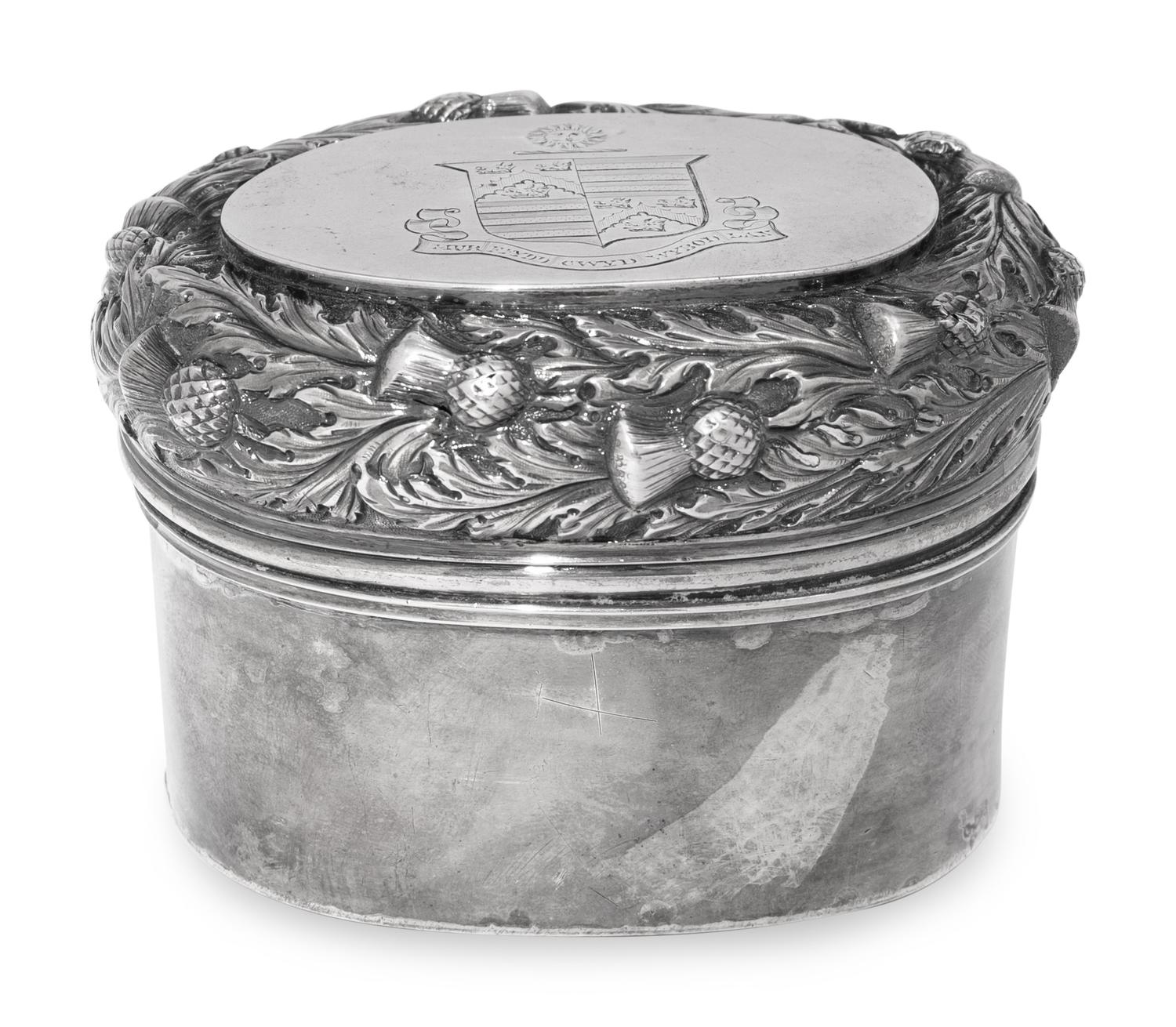 A Victorian Silver Dressing Table Casket