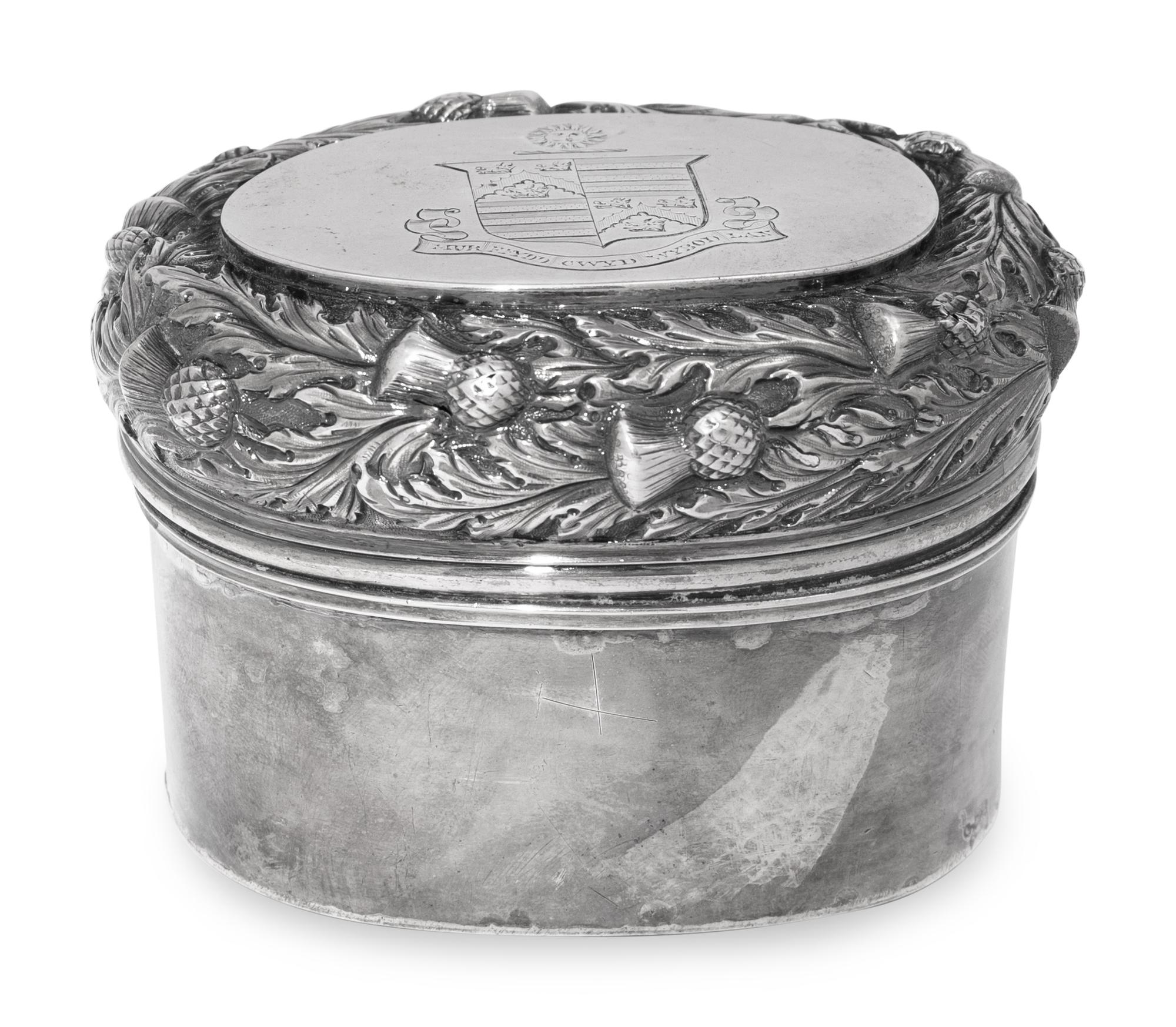 A Victorian Silver Dressing Table Casket