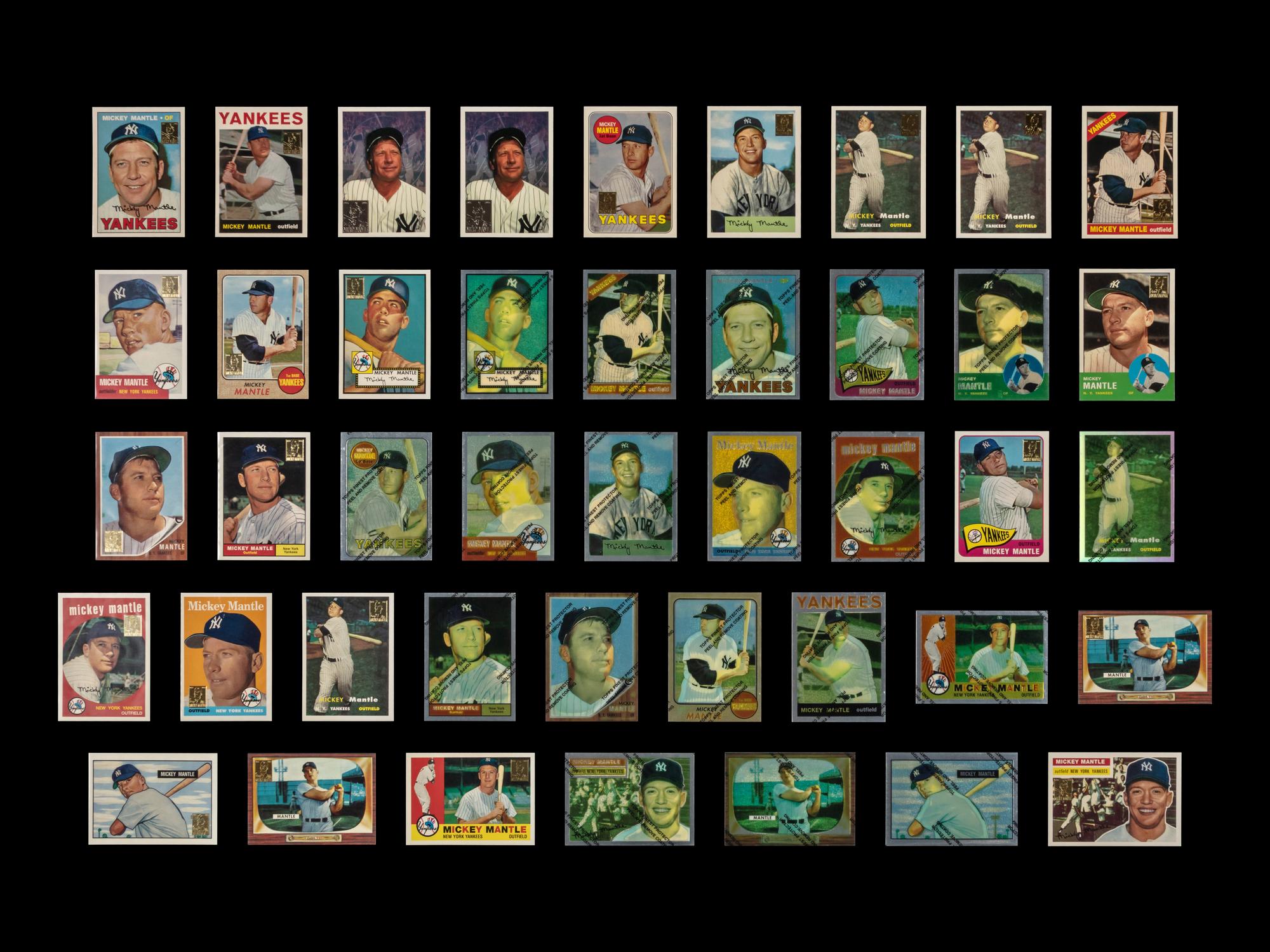 A Group of 1996 Topps Mickey Mantle Commemorative Cards